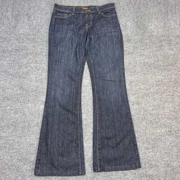 David Kahn Denim - David Kahn Jeans Womens 28 Blue Dark Wash Mid Rise Flare Stretch Denim USA
